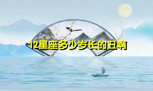 12星座多少岁长的丑啊