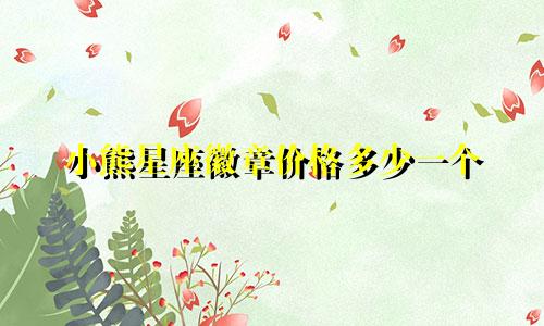 小熊星座徽章价格多少一个