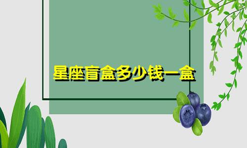 星座盲盒多少钱一盒