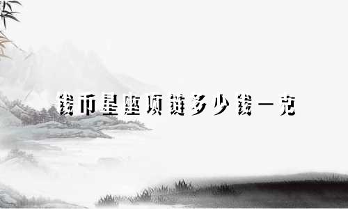 钱币星座项链多少钱一克