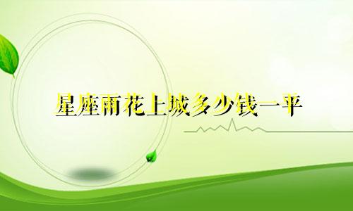 星座雨花上城多少钱一平