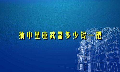 抽中星座武器多少钱一把