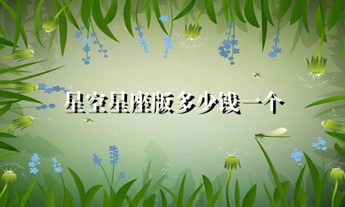 星空星座版多少钱一个