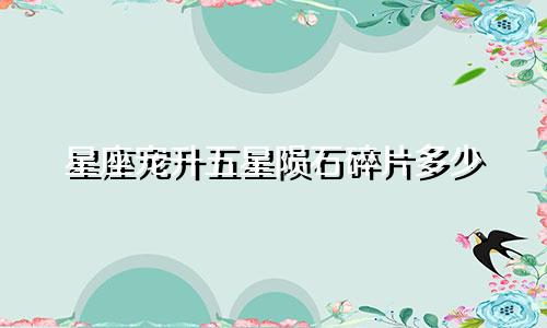 星座宠升五星陨石碎片多少