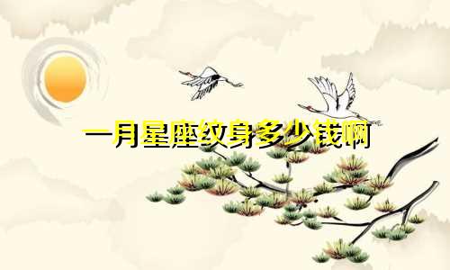 一月星座纹身多少钱啊