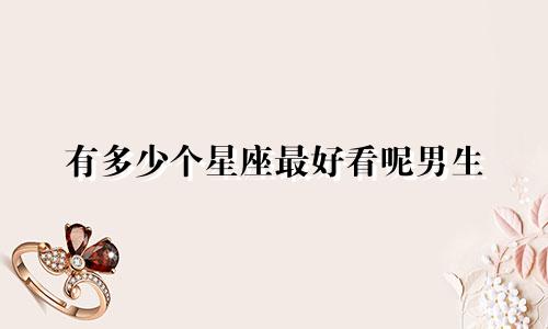 有多少个星座最好看呢男生