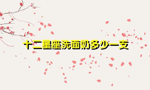 十二星座洗面奶多少一支