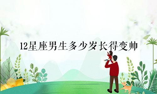 12星座男生多少岁长得变帅