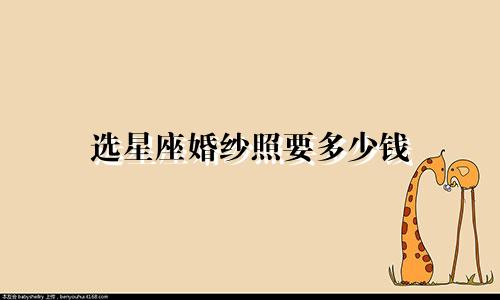 选星座婚纱照要多少钱