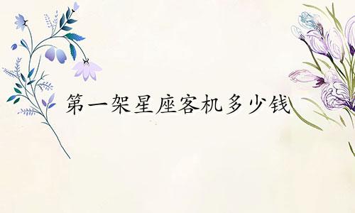 第一架星座客机多少钱