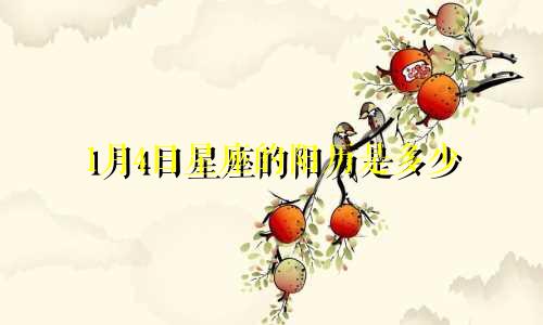 1月4日星座的阳历是多少