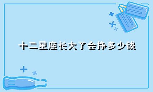 十二星座长大了会挣多少钱
