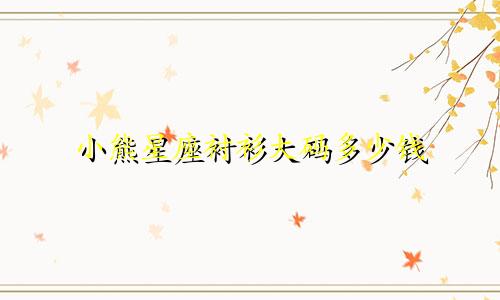 小熊星座衬衫大码多少钱