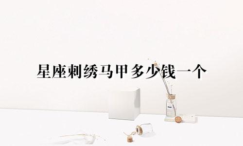 星座刺绣马甲多少钱一个