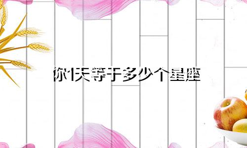 你1天等于多少个星座