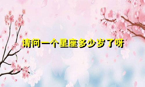 请问一个星座多少岁了呀