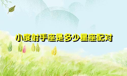 小度射手座是多少星座配对