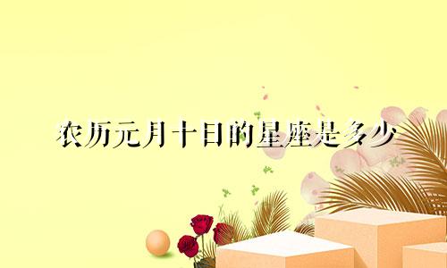 农历元月十日的星座是多少