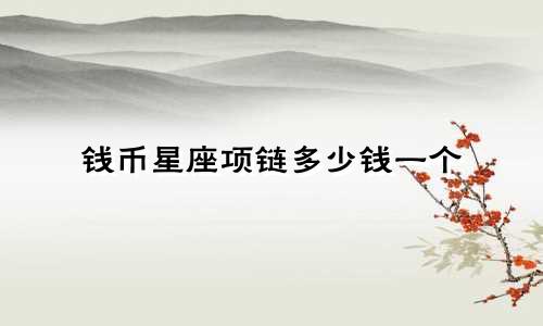 钱币星座项链多少钱一个