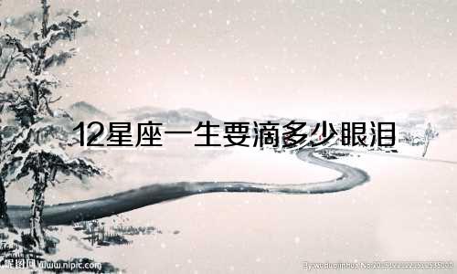 12星座一生要滴多少眼泪