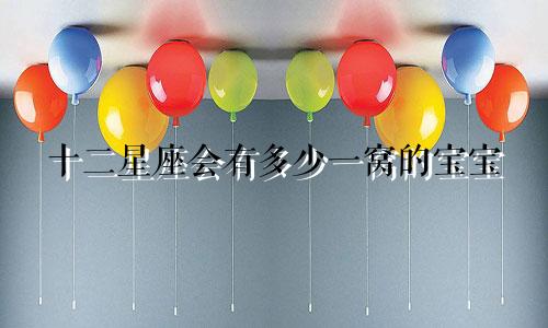 十二星座会有多少一窝的宝宝