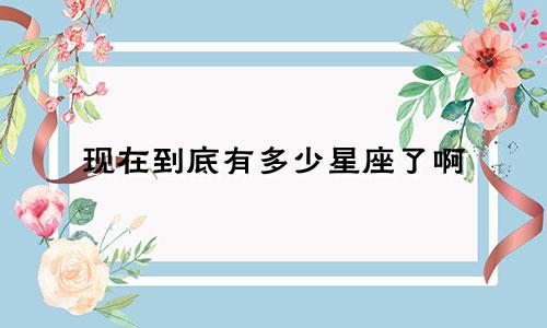 现在到底有多少星座了啊
