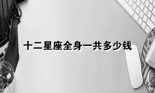 十二星座全身一共多少钱
