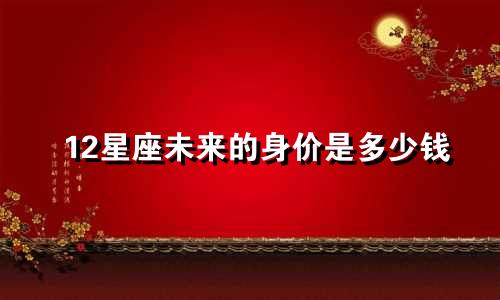 12星座未来的身价是多少钱