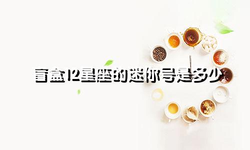 盲盒12星座的迷你号是多少