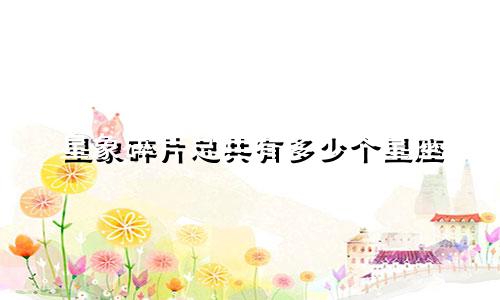 星象碎片总共有多少个星座