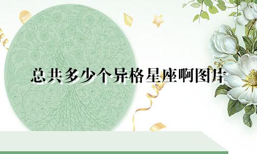 总共多少个异格星座啊图片