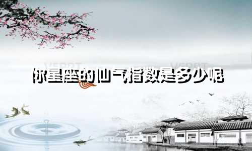 你星座的仙气指数是多少呢