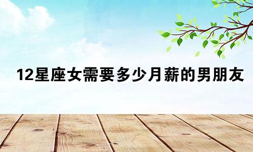 12星座女需要多少月薪的男朋友