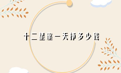 十二星座一天挣多少钱