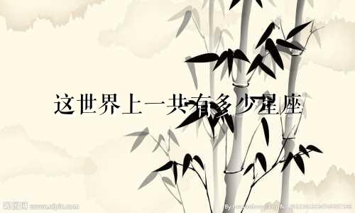 这世界上一共有多少星座