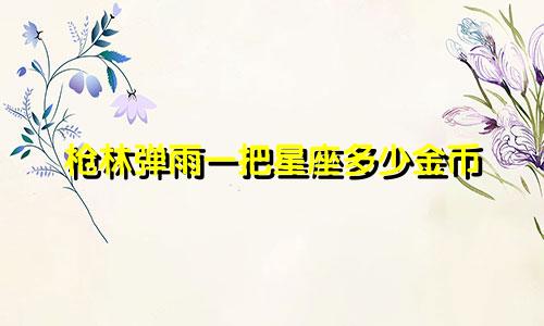 枪林弹雨一把星座多少金币