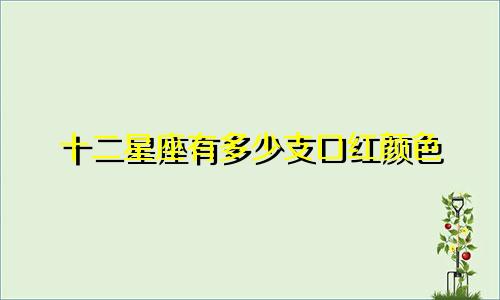 十二星座有多少支口红颜色