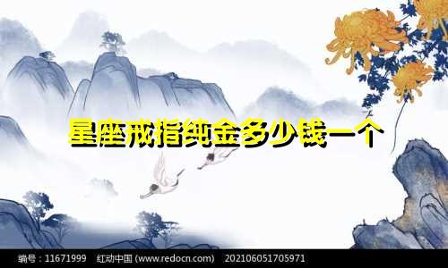 星座戒指纯金多少钱一个