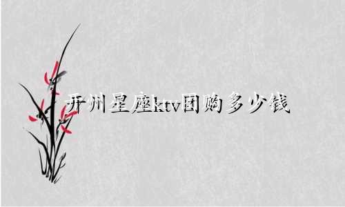 开州星座ktv团购多少钱