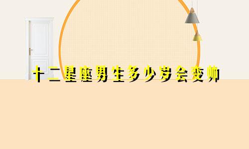 十二星座男生多少岁会变帅