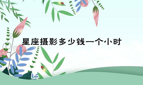 星座摄影多少钱一个小时