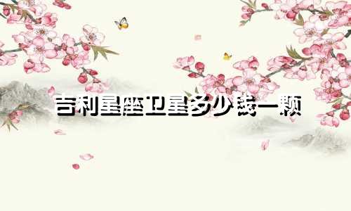 吉利星座卫星多少钱一颗