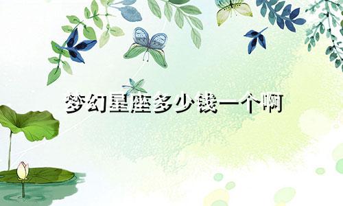 梦幻星座多少钱一个啊