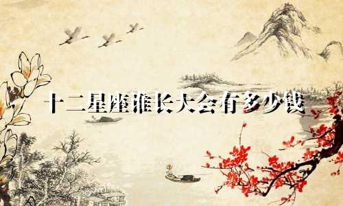 十二星座谁长大会有多少钱