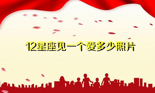 12星座见一个爱多少照片