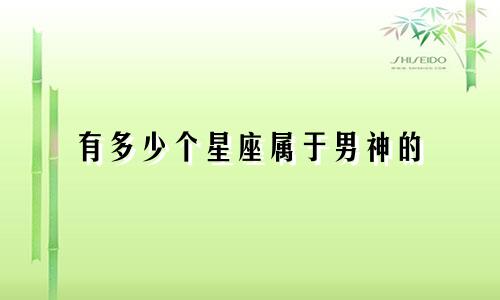 有多少个星座属于男神的