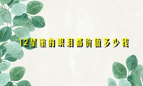 12星座的眼泪都价值多少钱