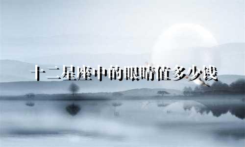 十二星座中的眼睛值多少钱