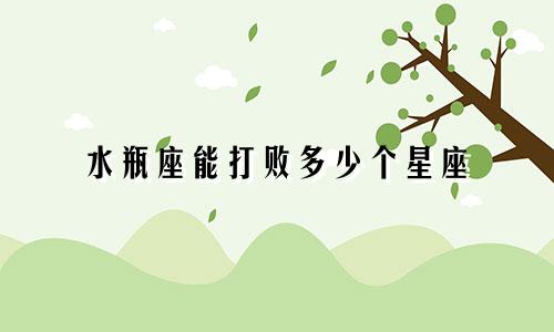 水瓶座能打败多少个星座