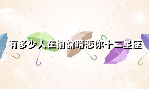 有多少人在偷偷暗恋你十二星座